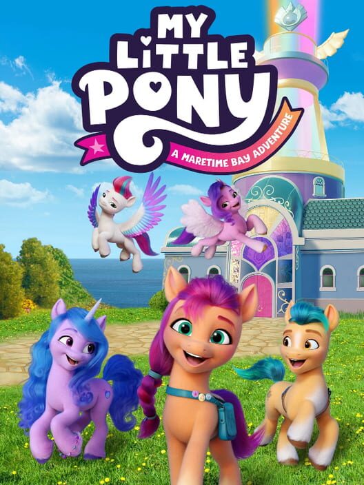 Copertina ufficiale del videogioco My Little Pony: A Maretime Bay Adventure.