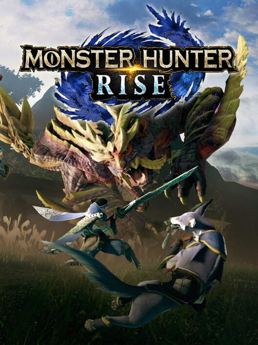 Copertina ufficiale del videogioco Monster Hunter Rise.