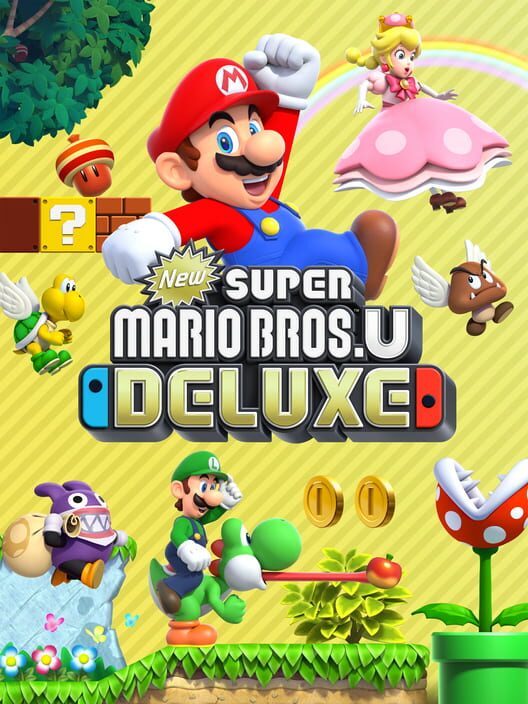 Immagine di copertina del videogioco New Super Mario Bros. U Deluxe.