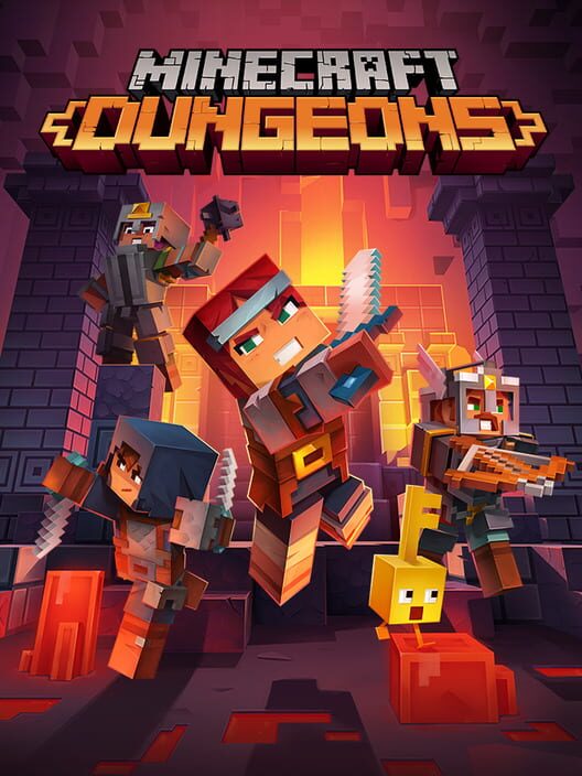 Copertina del videogioco Minecraft Dungeons