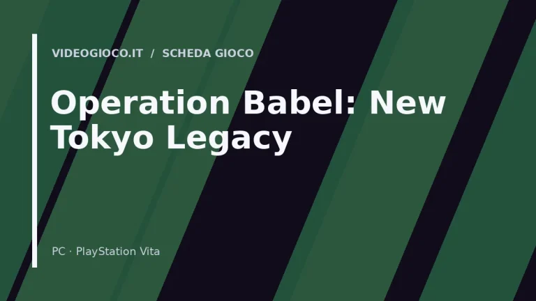 Operation Babel: New Tokyo Legacy