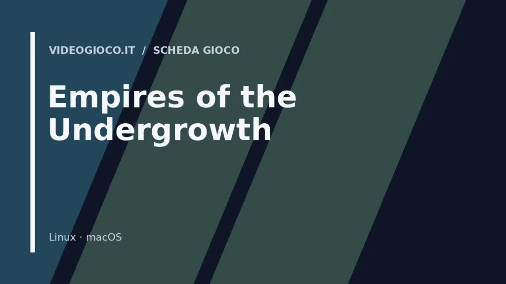 Visual grafico originale Videogioco.it per il gioco Empires of the Undergrowth