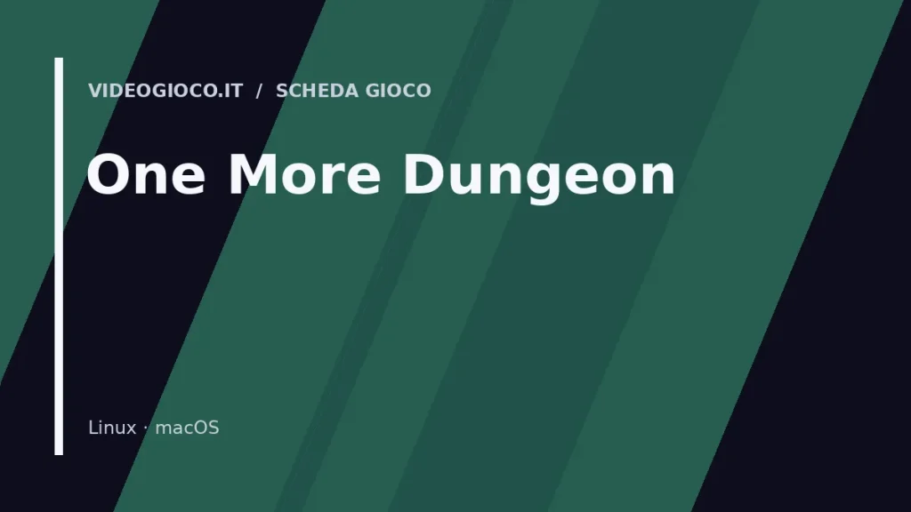Visual di copertina del videogioco One More Dungeon