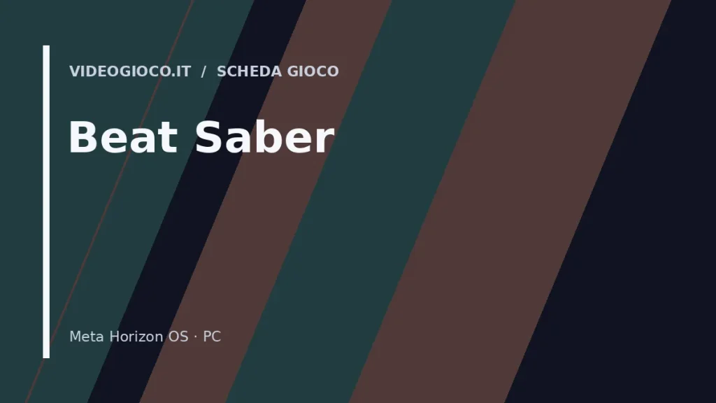 Copertina di Beat Saber: visual grafico originale di Videogioco.it