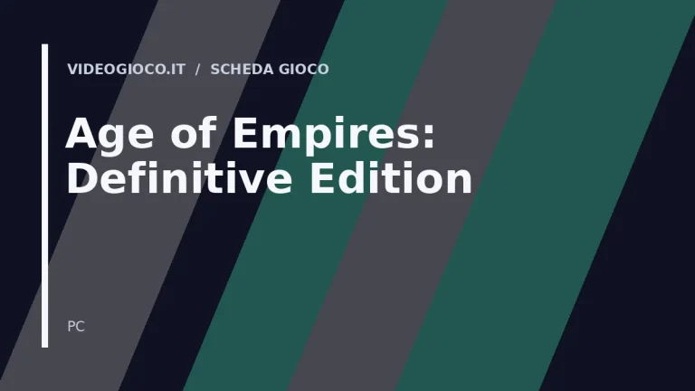 Visual grafico originale di Videogioco.it realizzato per il gioco Age of Empires: Definitive Edition.