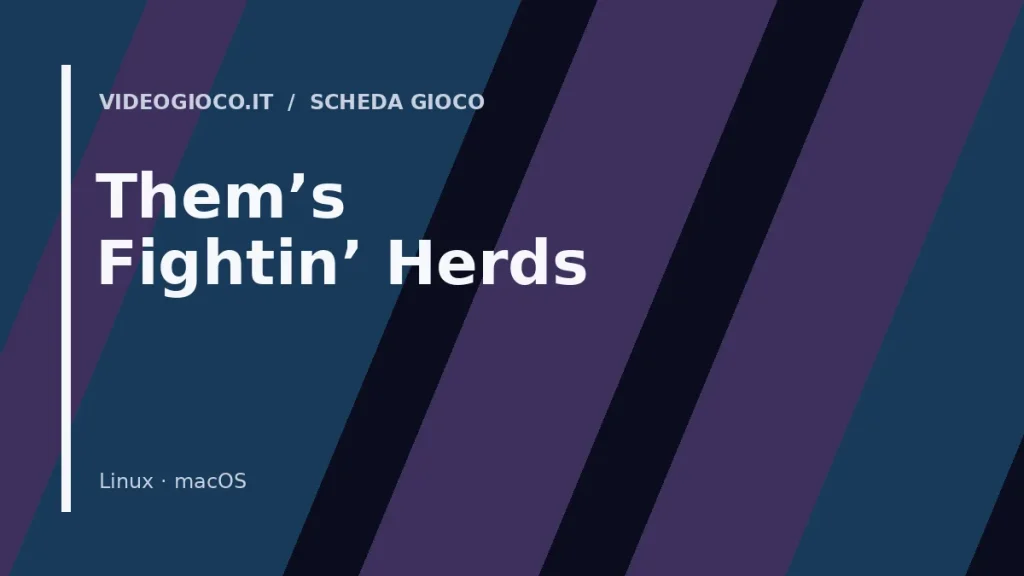 Visual grafico originale di Videogioco.it realizzato per il gioco Them’s Fightin’ Herds.