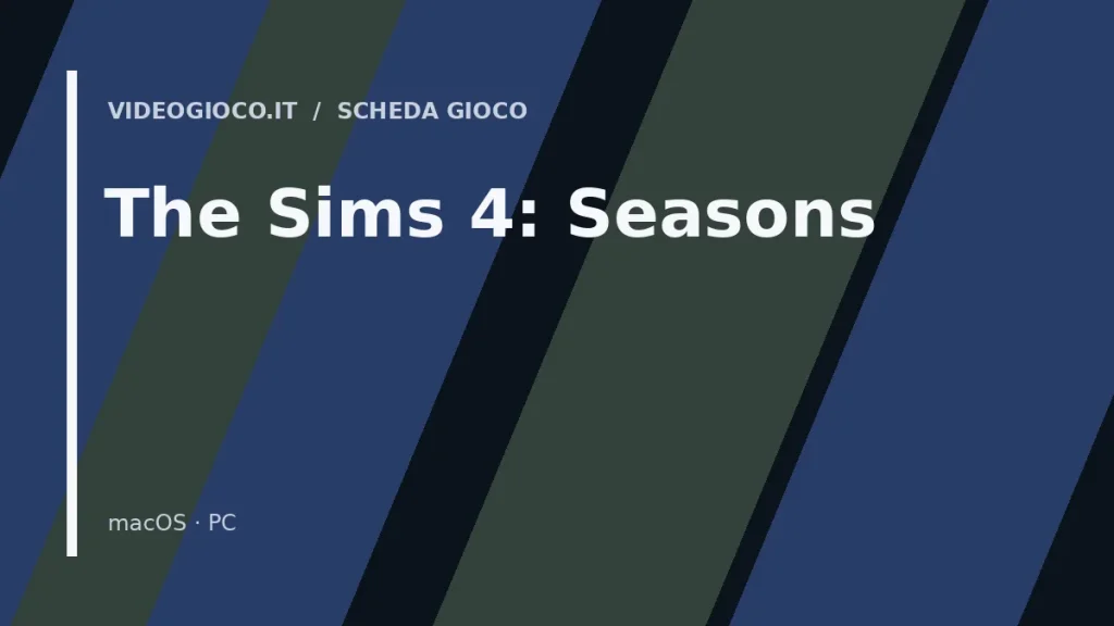 Visual grafico originale Videogioco.it associato al gioco The Sims 4: Seasons
