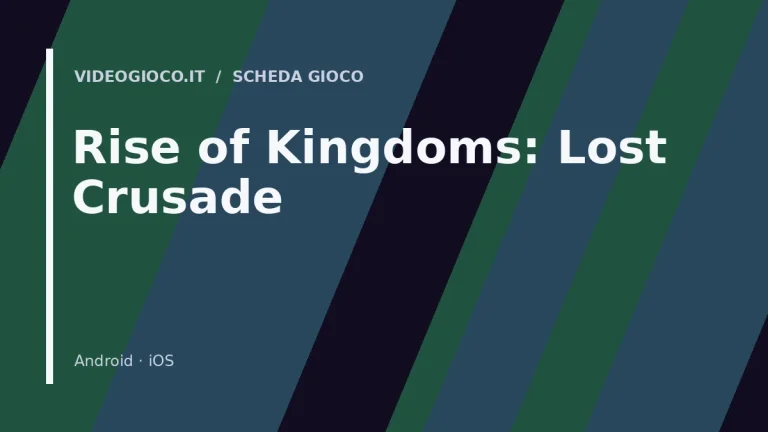 Visual grafico originale Videogioco.it realizzato per Rise of Kingdoms: Lost Crusade.