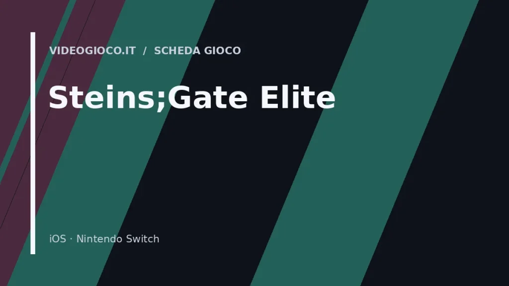 Visual grafico originale Videogioco.it realizzato per Steins;Gate Elite.