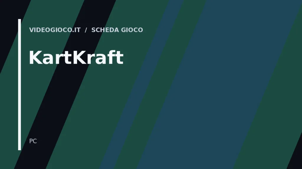 Visual grafico originale Videogioco.it creato per il gioco KartKraft.