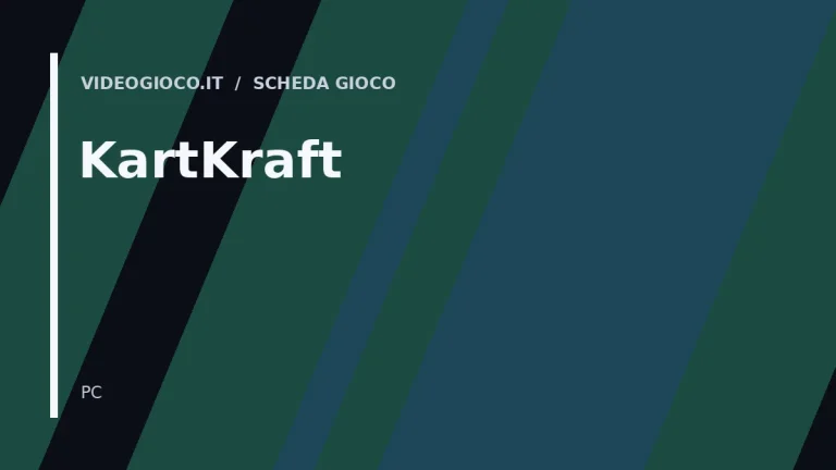 Visual grafico originale Videogioco.it creato per il gioco KartKraft.