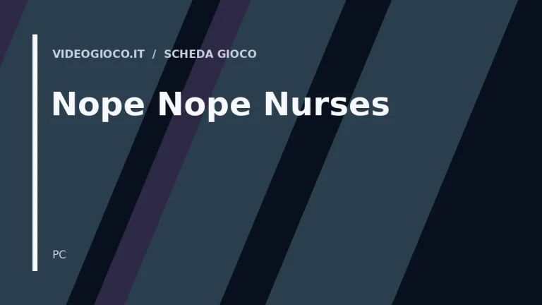 Visual grafico originale Videogioco.it per il gioco Nope Nope Nurses.