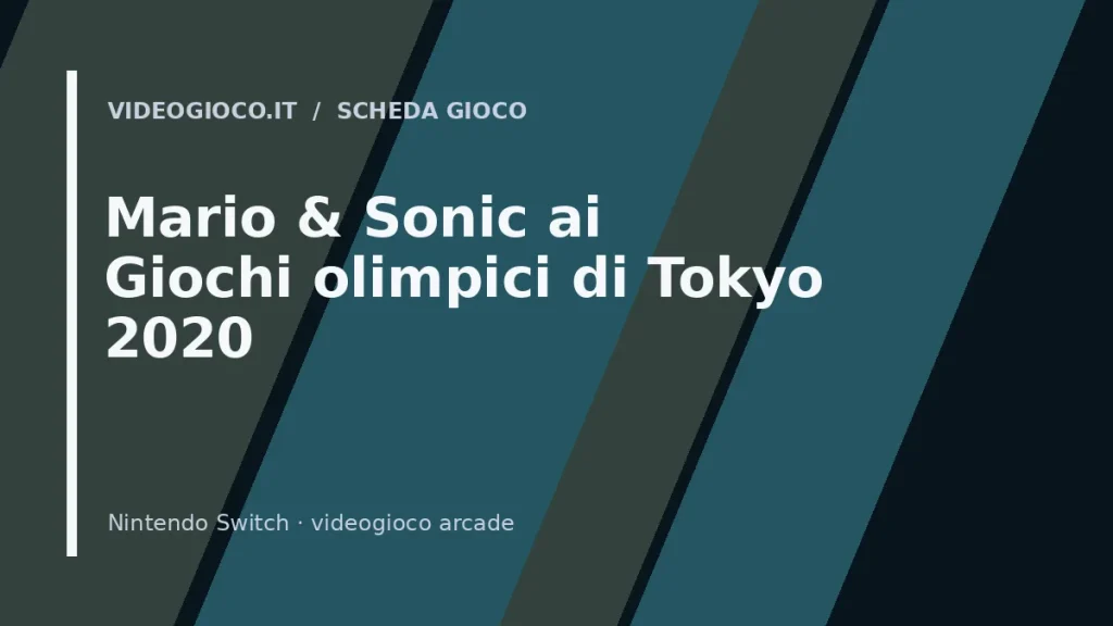 Visual grafico originale di Videogioco.it per Mario & Sonic ai Giochi olimpici di Tokyo 2020