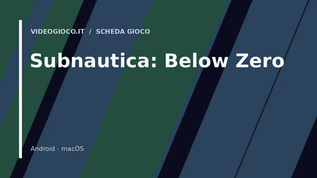 Copertina di Subnautica: Below Zero con visual grafico originale di Videogioco.it