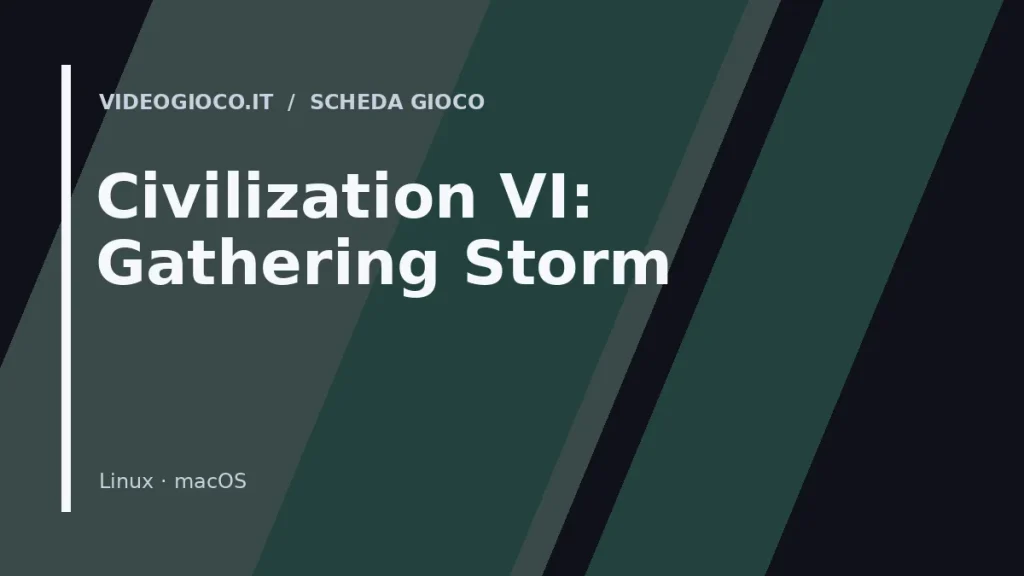 Visual grafico originale Videogioco.it per il videogioco Civilization VI: Gathering Storm