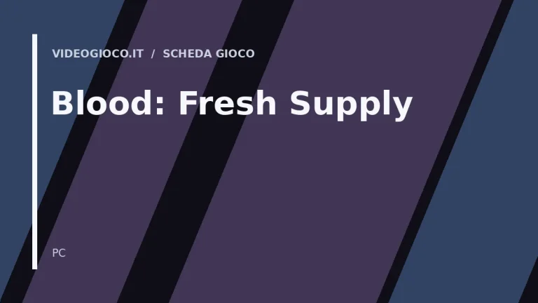 Copertina del videogioco Blood: Fresh Supply con visual grafico originale Videogioco.it