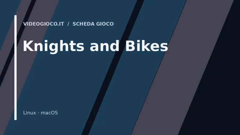 Visual grafico originale di Videogioco.it per Knights and Bikes