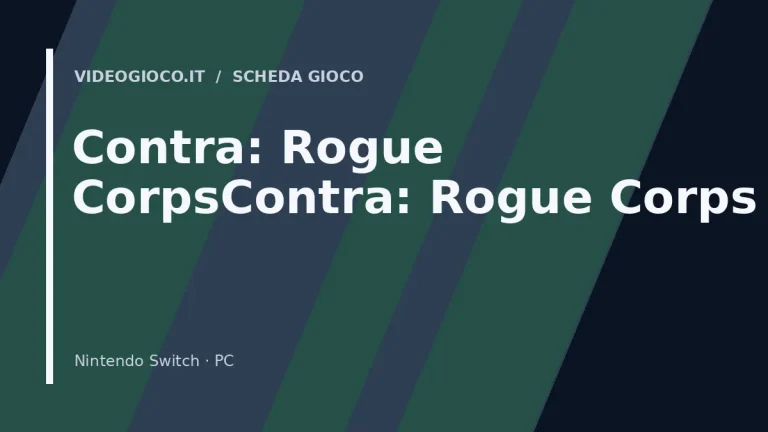 Visual grafico originale di Contra: Rogue Corps