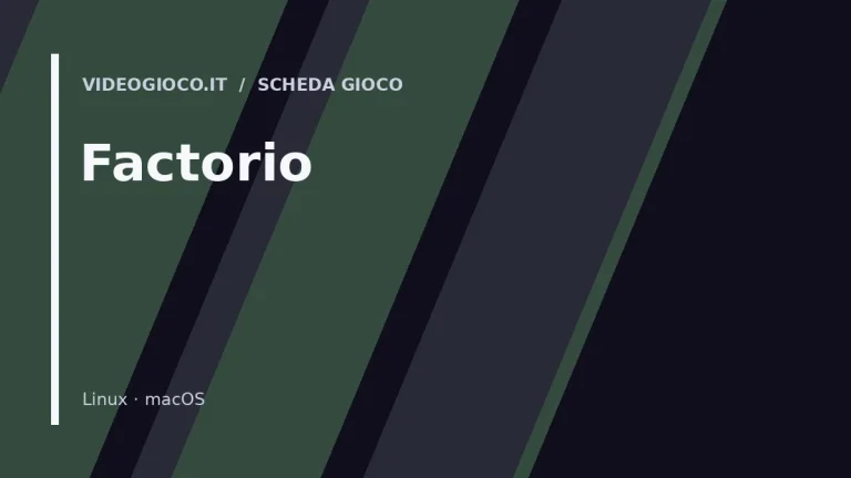 Visual grafico originale Videogioco.it per Factorio, usato come copertina del gioco.