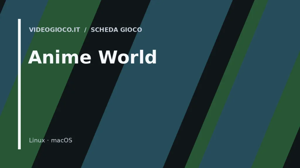 Visual grafico originale di Videogioco.it per Anime World