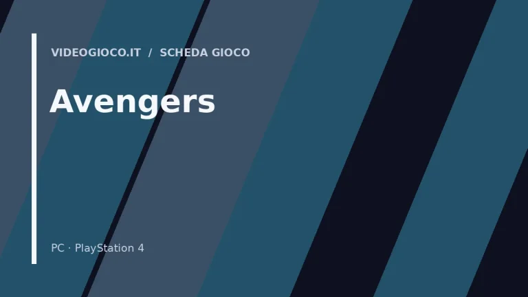Visual grafico originale di Videogioco.it per Avengers