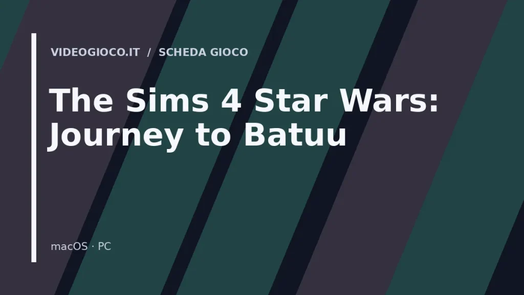 Visual grafico originale di Videogioco.it per The Sims 4 Star Wars: Journey to Batuu