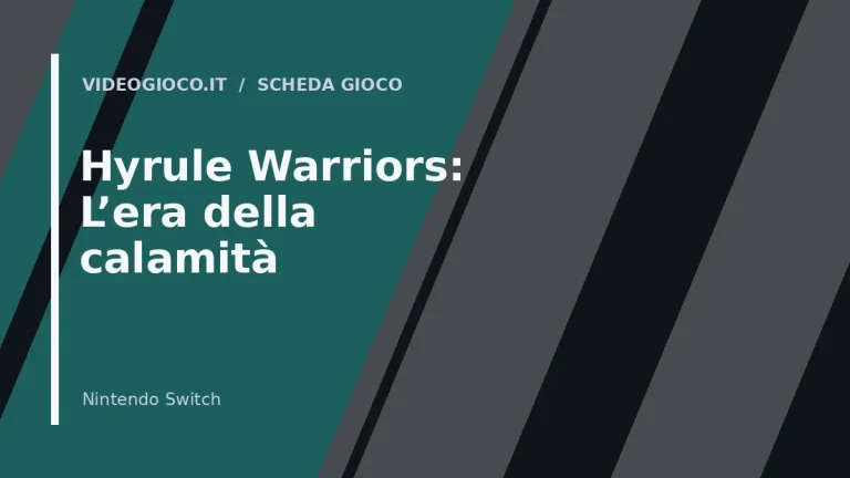 Copertina del gioco Hyrule Warriors: L’era della calamità con visual grafico originale di Videogioco.it