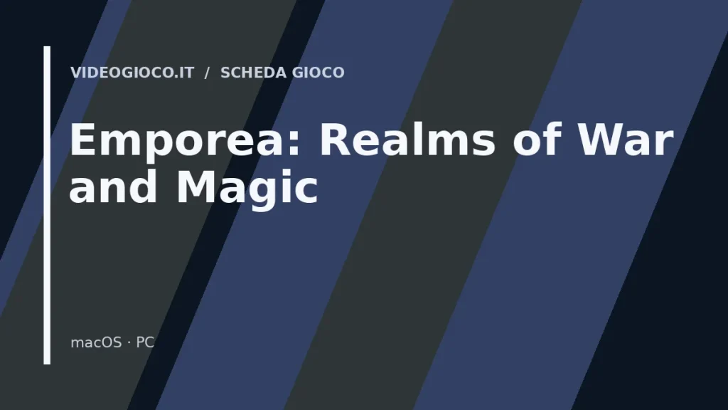 Visual grafico originale di Videogioco.it realizzato per il gioco Emporea: Realms of War and Magic.