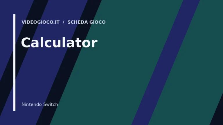 Visual grafico originale Videogioco.it per il gioco Calculator
