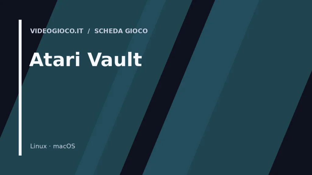 Copertina del gioco Atari Vault: visual grafico originale di proprietà di Videogioco.it