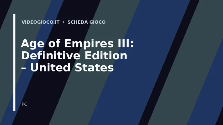 Copertina del gioco Age of Empires III: Definitive Edition – United States Civilization con visual grafico originale Videogioco.it