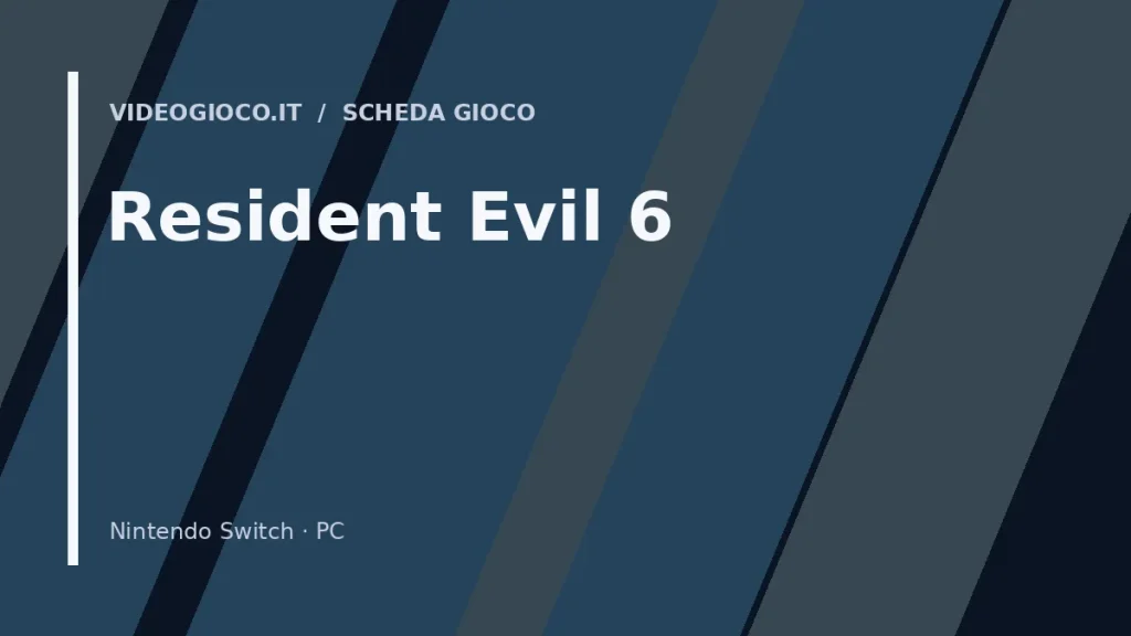 Copertina del gioco Resident Evil 6: visual grafico originale di proprietà di Videogioco.it