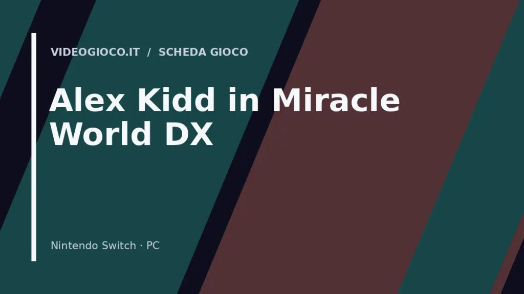 Visual di copertina originale Videogioco.it per Alex Kidd in Miracle World DX