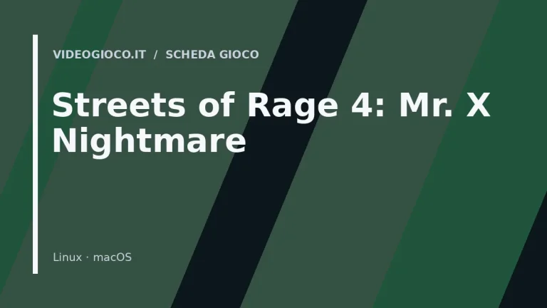 Visual grafico originale Videogioco.it per Streets of Rage 4: Mr. X Nightmare