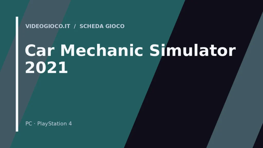 Visual grafico originale di Car Mechanic Simulator 2021 creato da Videogioco.it