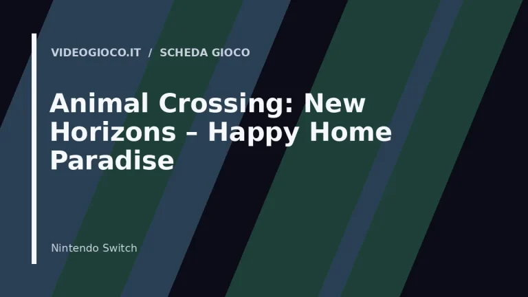 Visual grafico originale Videogioco.it per Animal Crossing: New Horizons – Happy Home Paradise