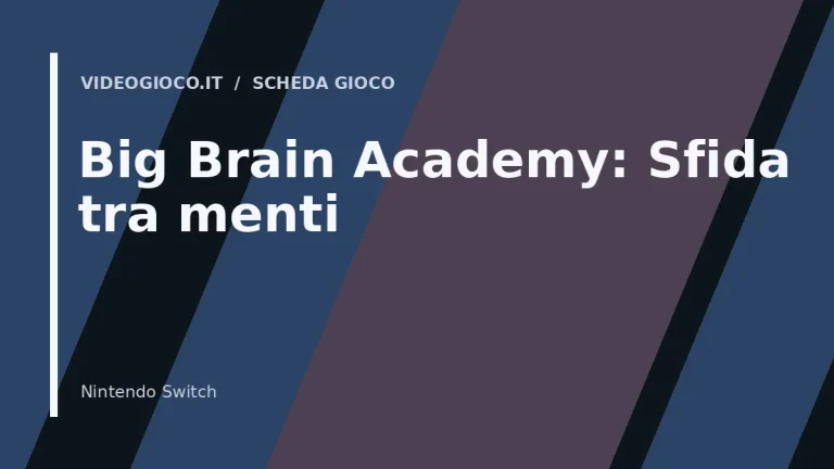 Copertina con visual grafico originale di Videogioco.it per il videogioco Big Brain Academy: Sfida tra menti.