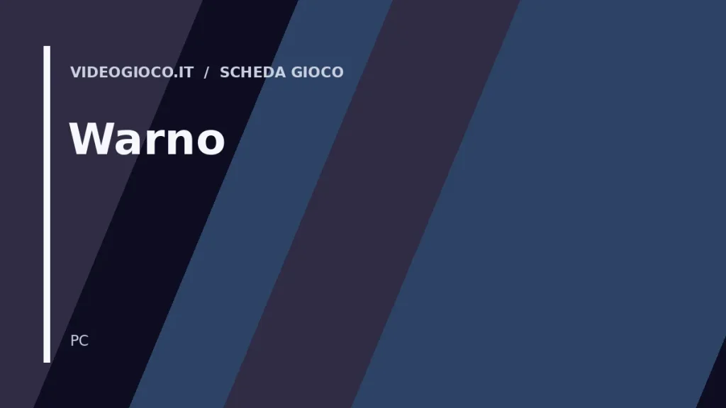 Visual grafico originale Videogioco.it per il gioco Warno