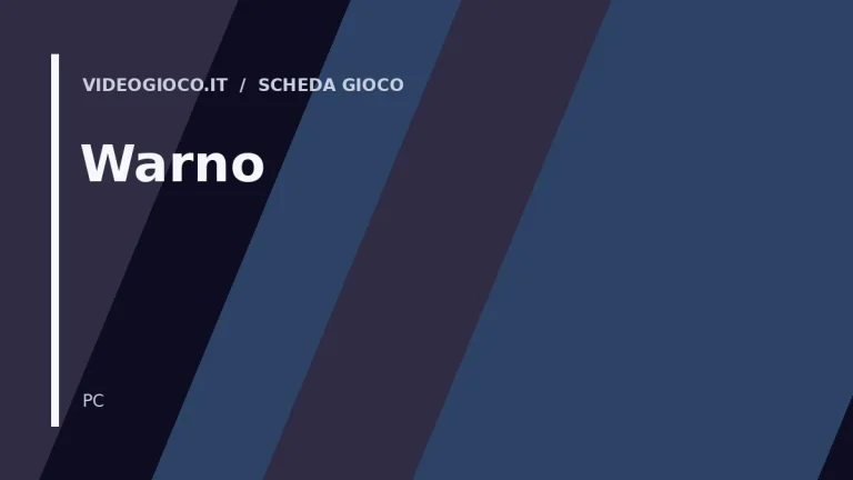 Visual grafico originale Videogioco.it per il gioco Warno