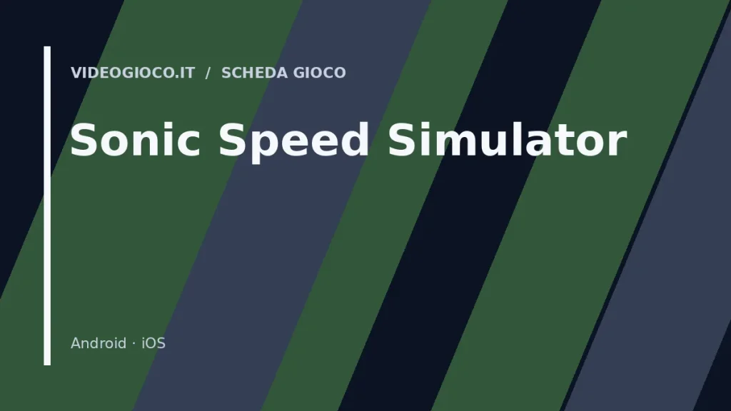 Visual grafico originale di Videogioco.it realizzato per la scheda del videogioco Sonic Speed Simulator.