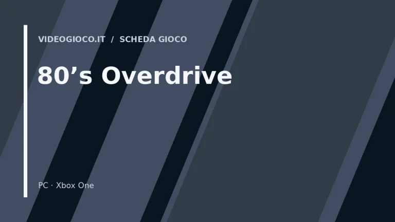 Visual grafico originale di Videogioco.it realizzato per il gioco 80's Overdrive.