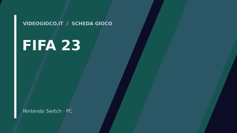Visual grafico originale di Videogioco.it per il gioco FIFA 23