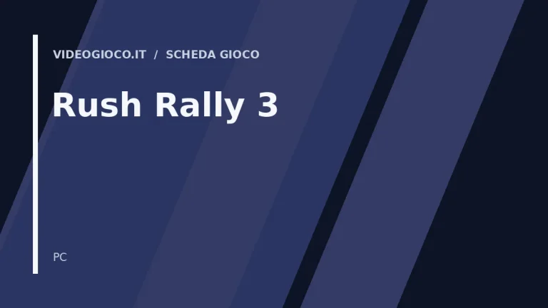 Visual grafico originale di Videogioco.it per il gioco Rush Rally 3