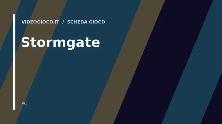 Visual grafico originale Videogioco.it per il gioco Stormgate