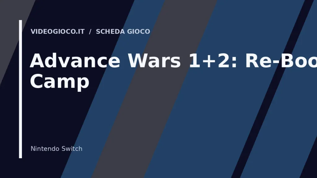 Copertina di Advance Wars 1+2: Re-Boot Camp, visual grafico originale di Videogioco.it