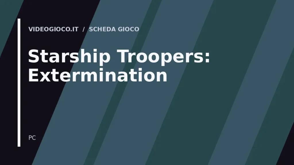 Grafica di copertina originale Videogioco.it per il gioco Starship Troopers: Extermination