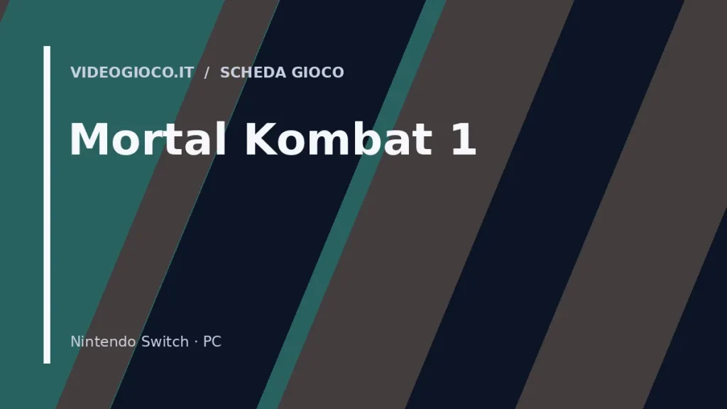 Copertina di Mortal Kombat 1 con visual grafico originale Videogioco.it