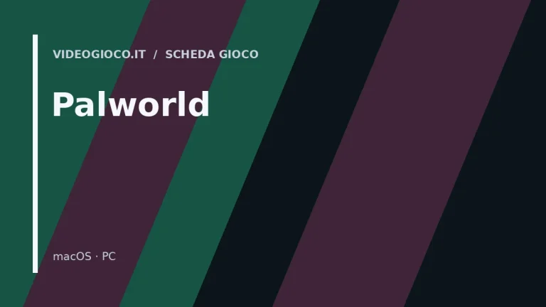 Visual di copertina per Palworld, grafica originale di Videogioco.it