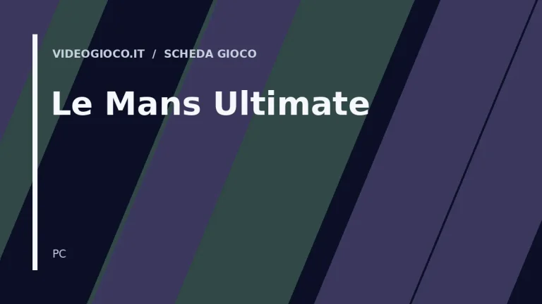 Visual grafico originale di Videogioco.it creato per il gioco Le Mans Ultimate.