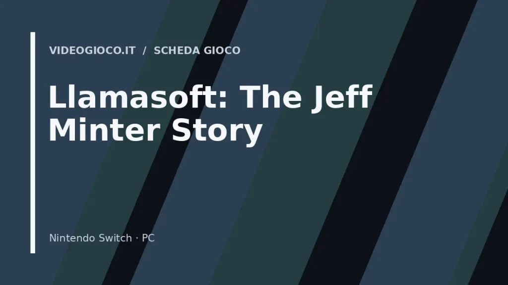 Visual grafico originale di Videogioco.it per il gioco Llamasoft: The Jeff Minter Story